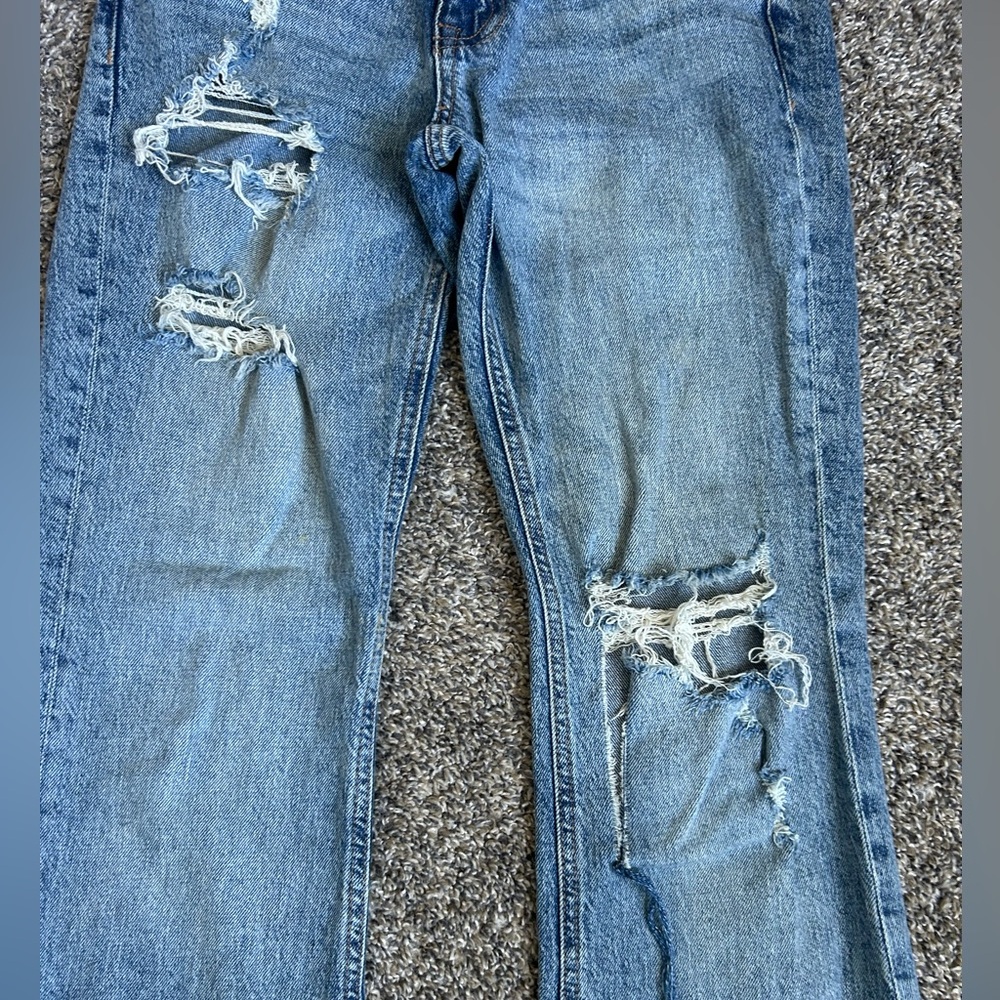 Aeropostale Distressed High Rise Flare Size 2R - Picture 3 of 9
